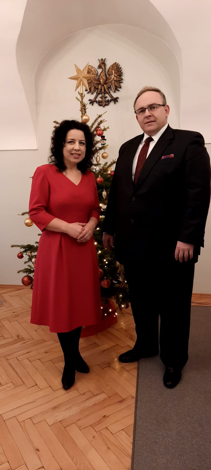 Od lewej: Anna Grygierek burmistrz Strumienia i Janusz Pierzyna wójt Gminy Jasienica.
